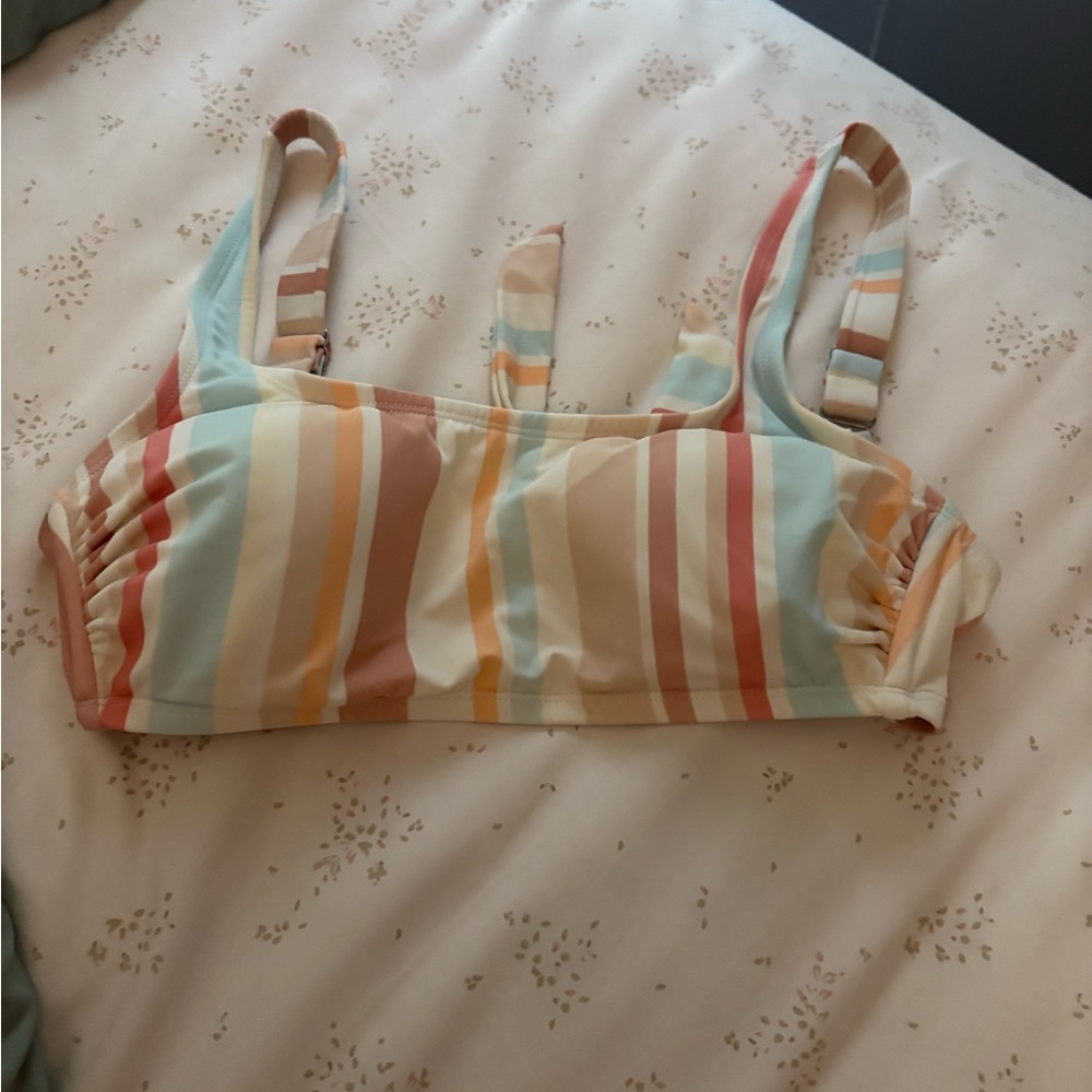 Striped Multicolor Bikini Top